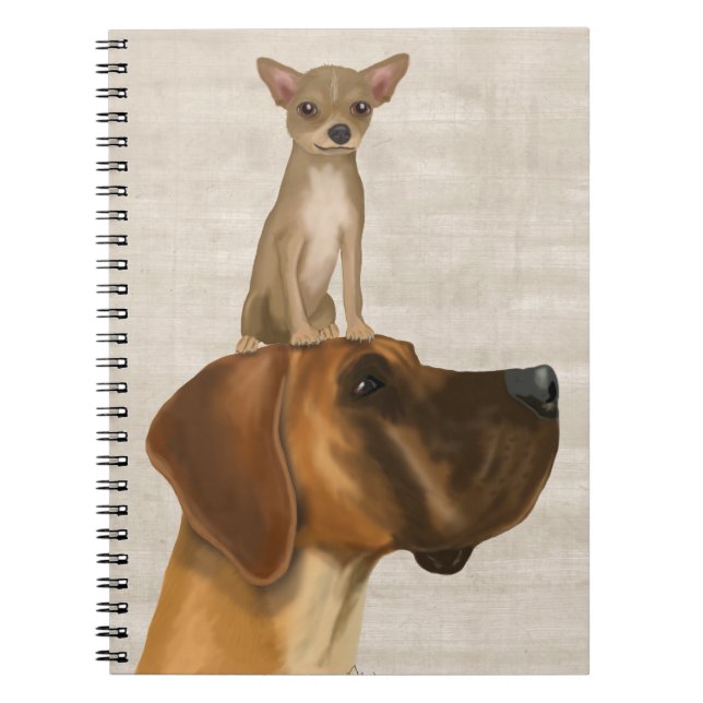 Great Dane and Chihuahua 2 Notebook (Front)