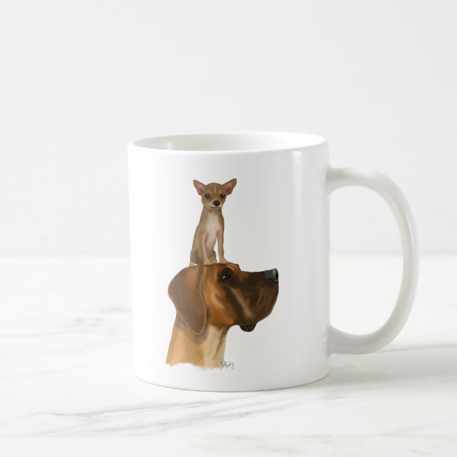 Great Dane and Chihuahua Coffee Mug (Right)