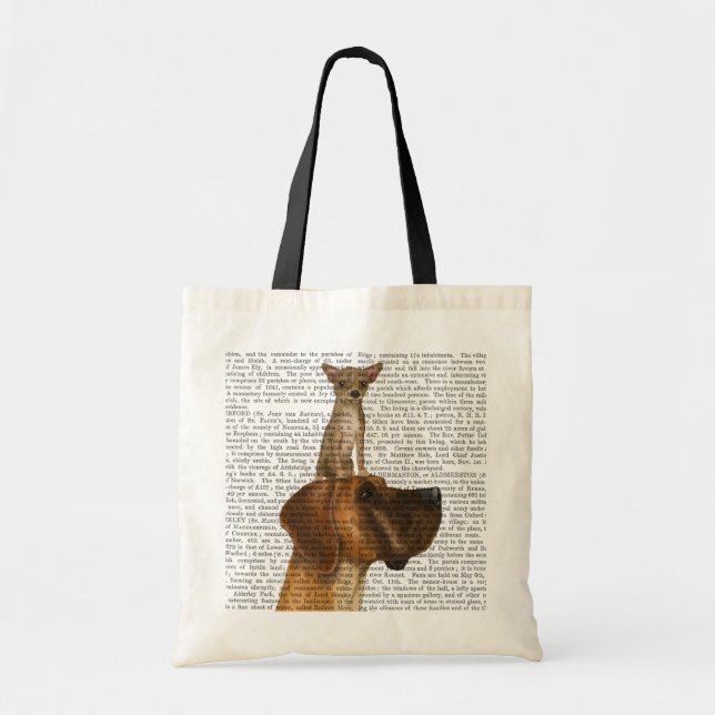 Great Dane and Chihuahua Tote Bag (Front)