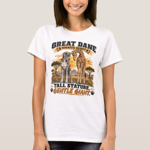 Great Dane and Giraffe Spirit T-Shirt