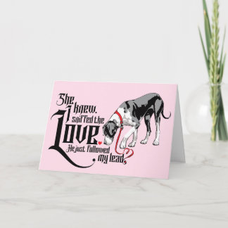 Great Dane and her proof, love is there Invitation