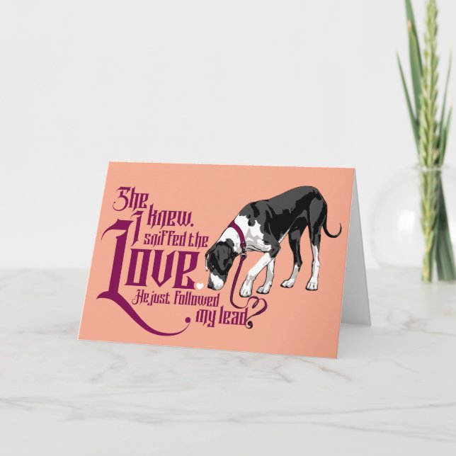 Great Dane and her proof, love is there  Invitation (Front)