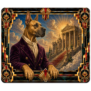 Great Dane, Art Deco Dog Mouse Mat