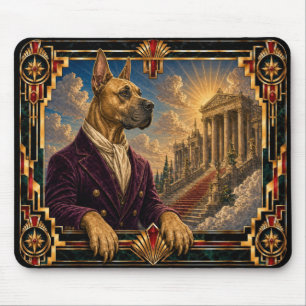 Great Dane, Art Deco Dog Mouse Mat
