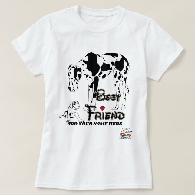 Great Dane Best Friend T-Shirt (Design Front)