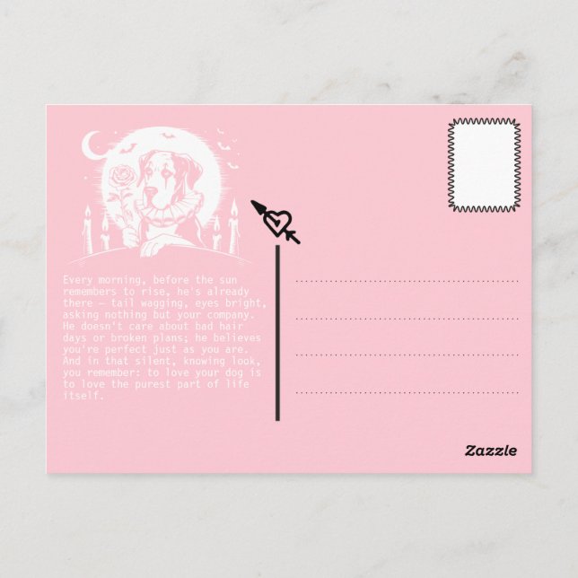 Great Dane "BIG LOVE" Postcard (Back)