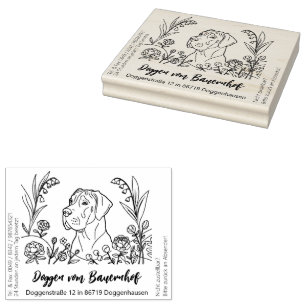 Great Dane Big  Rubber Stamp