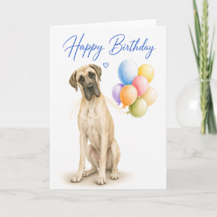 Great Dane Birthday Card