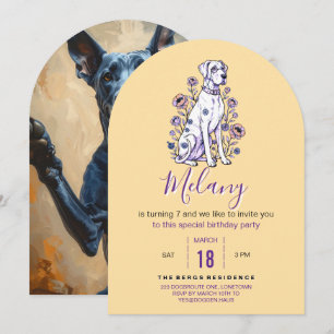 Great Dane Birthday Invitation