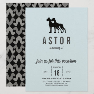 Great Dane Birthday Invitation