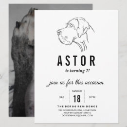 Great Dane Birthday Invitation