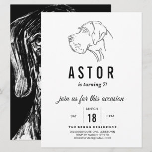 Great Dane Birthday Invitation