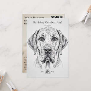 Great Dane Birthday Party Invitation