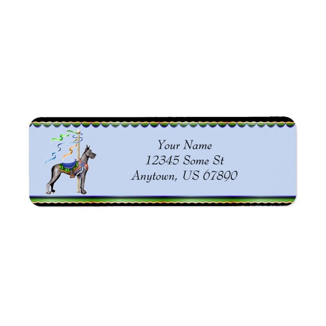Great Dane Black Carousel Labels (Front)