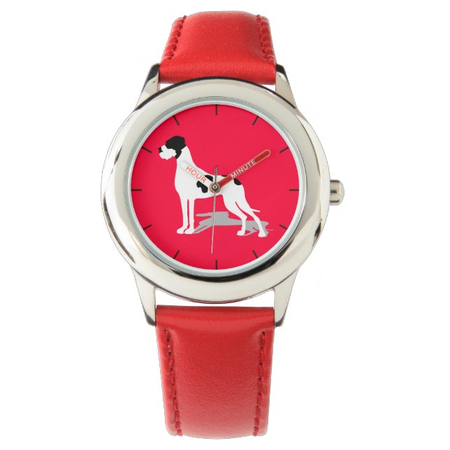 Great Dane Black Piebald  Watch (Front)