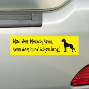 Great Dane black silhouette car bumper template  Sticker