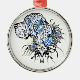 Great Dane Blackheart Metal Tree Decoration
