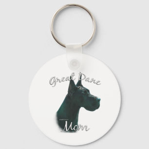 Great Dane (blk) Mum 2 Key Ring