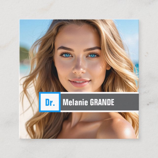Great Dane blue black  Square Business Card (Front)