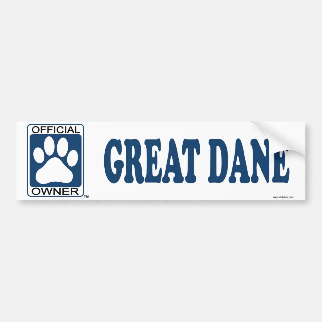 Great Dane Blue Bumper Sticker (Front)