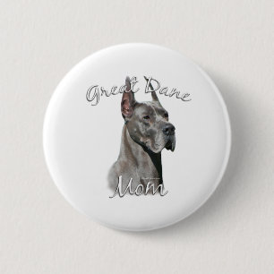 Great Dane (blue) Mum 2 6 Cm Round Badge