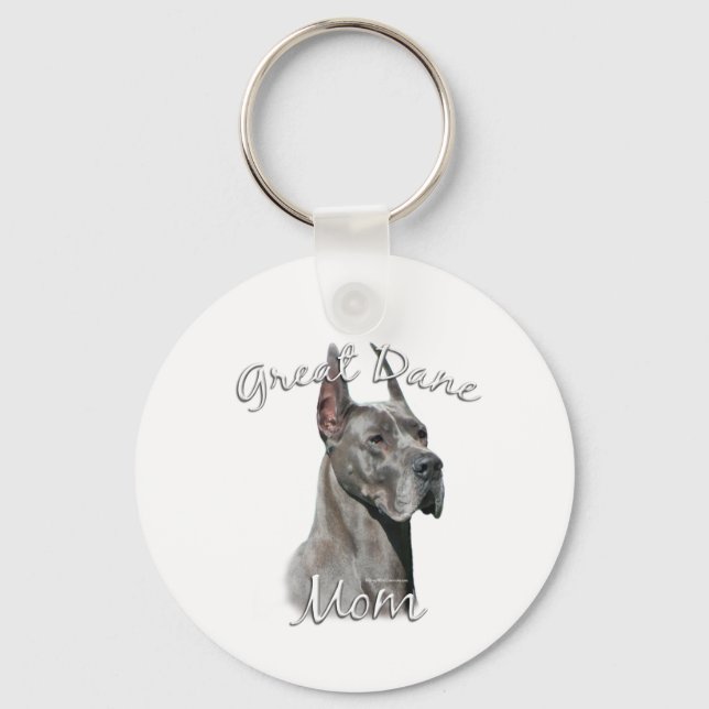 Great Dane (blue) Mum 2 Key Ring (Front)