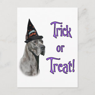 Great Dane (blue) Trick Postcard