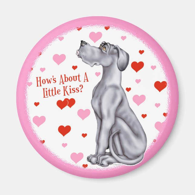 Great Dane Blue UC Kiss Magnet (Front)