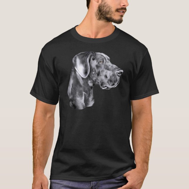 Great Dane Blue Uncropped T-Shirt (Front)