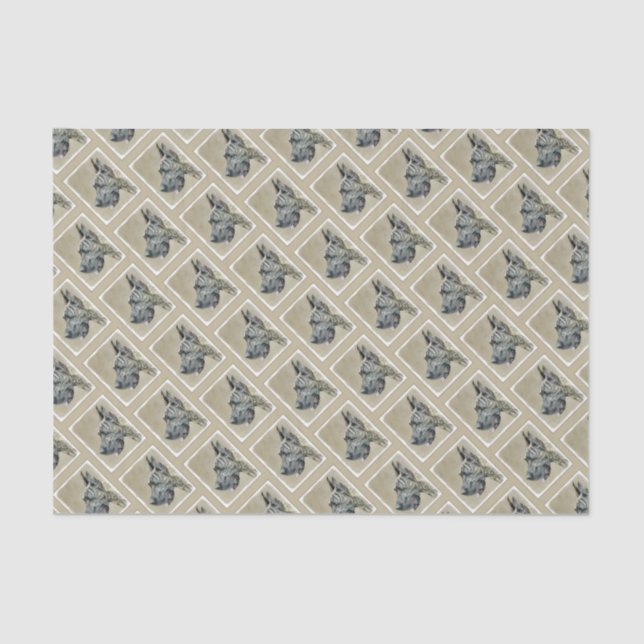 Great Dane (Brindle) Painting - Original Dog Art Tissue Paper (Front)