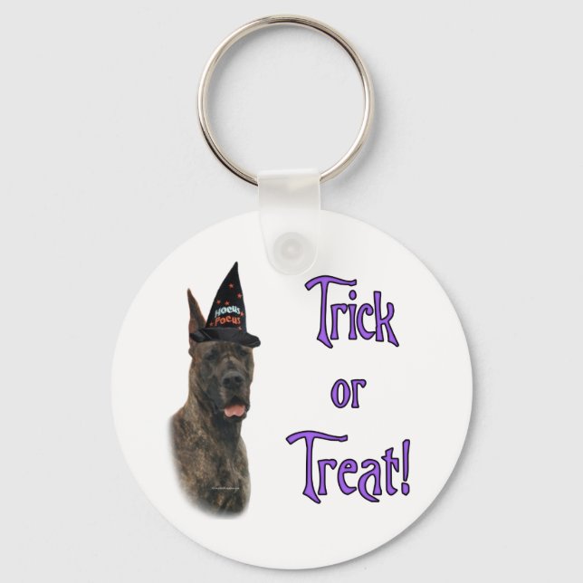 Great Dane (brindle) Trick Key Ring (Front)