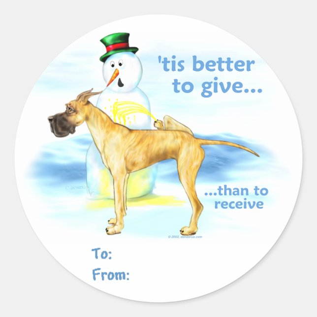 Great Dane BTG Brindle Gift Tags (Front)