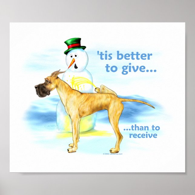 Great Dane BTG Brindle Poster (Front)