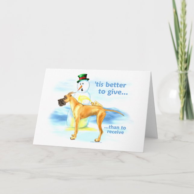 Great Dane BTG Fawn Holiday Card (Front)