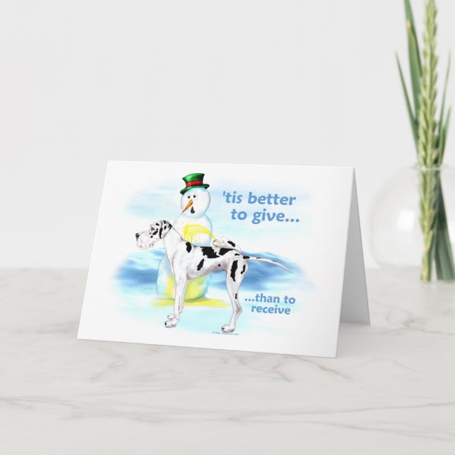 Great Dane BTG Harlequin UC Holiday Card (Front)