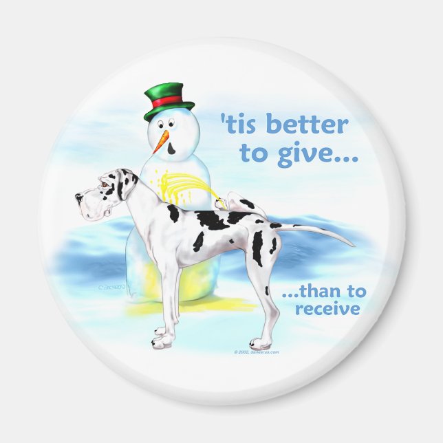 Great Dane BTG Harlequin UC Magnet (Front)