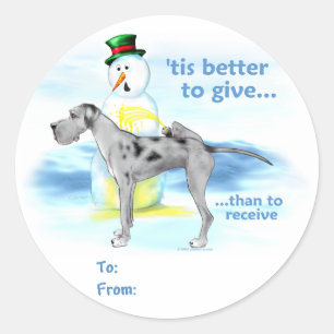 Great Dane BTG Merle UC Gift Tags