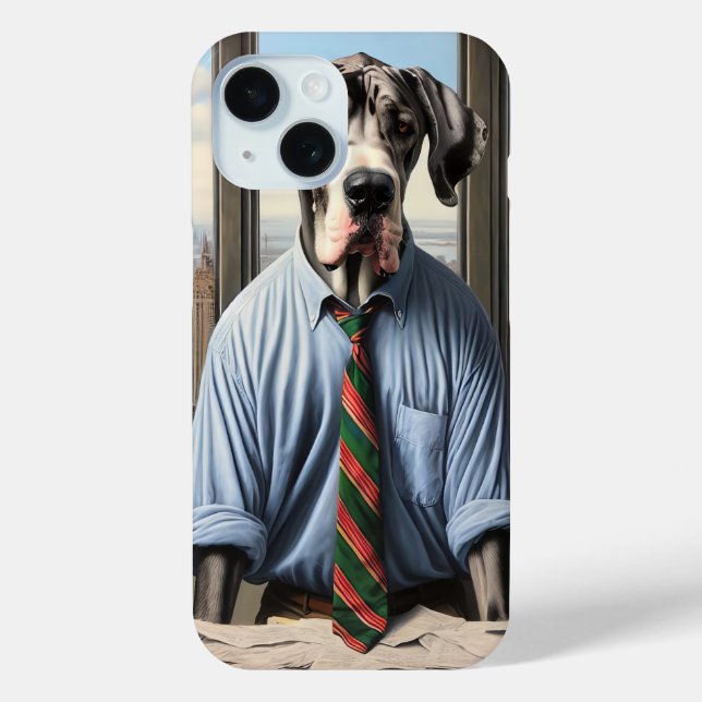 Great Dane Businessman In An Office Case-Mate iPhone Case (Back)