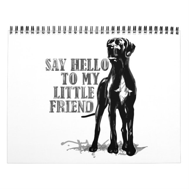 Great Dane Calendar Quotes black / White (Cover)