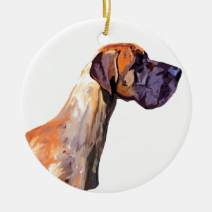 Great Dane Ceramic Tree Decoration