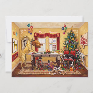 Great Dane Chaos or Christmas Reality Check Thank You Card