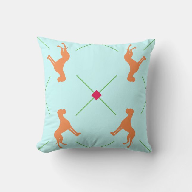 Great Dane chequered Cushion (Front)