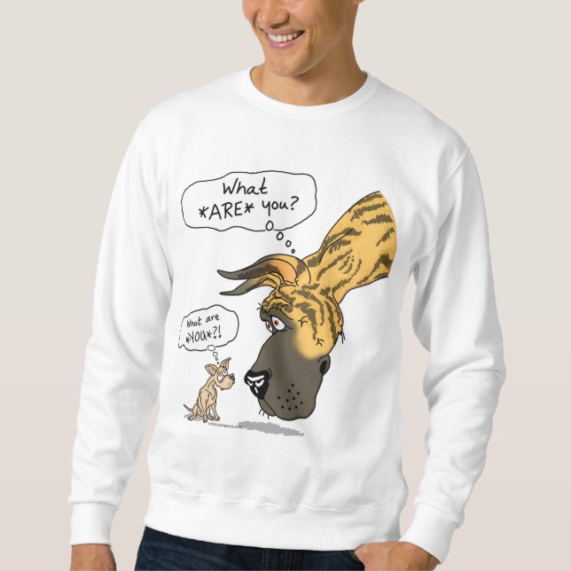 Great Dane & Chihuahua Brindle Sweatshirt (Front)