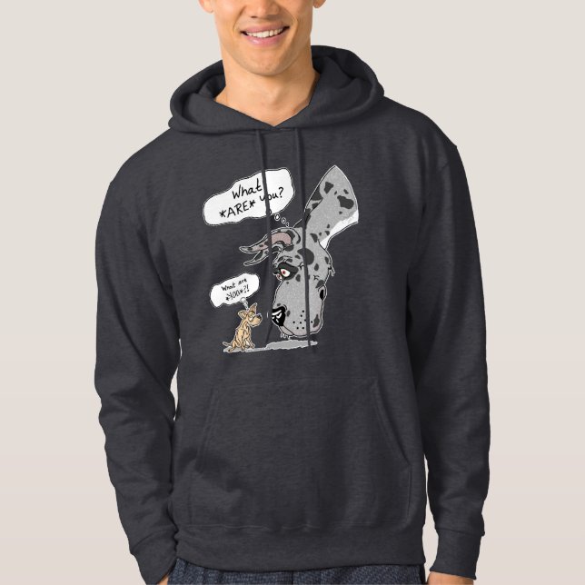 Great Dane & Chihuahua Merle Hoodie (Front)