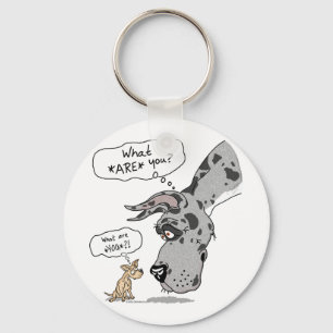 Great Dane & Chihuahua Merle Key Ring