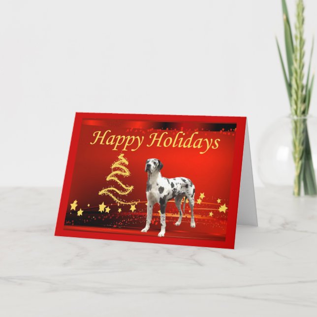 Great Dane Christmas Card Stars (Front)