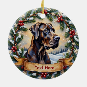 Great Dane Christmas Ceramic Tree Decoration