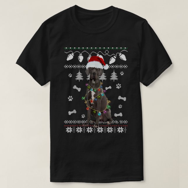 Great Dane Christmas Dog Light Ugly Sweater  (Design Front)