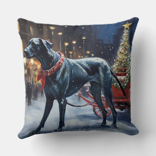 Great Dane Christmas Festive Season  Cushion