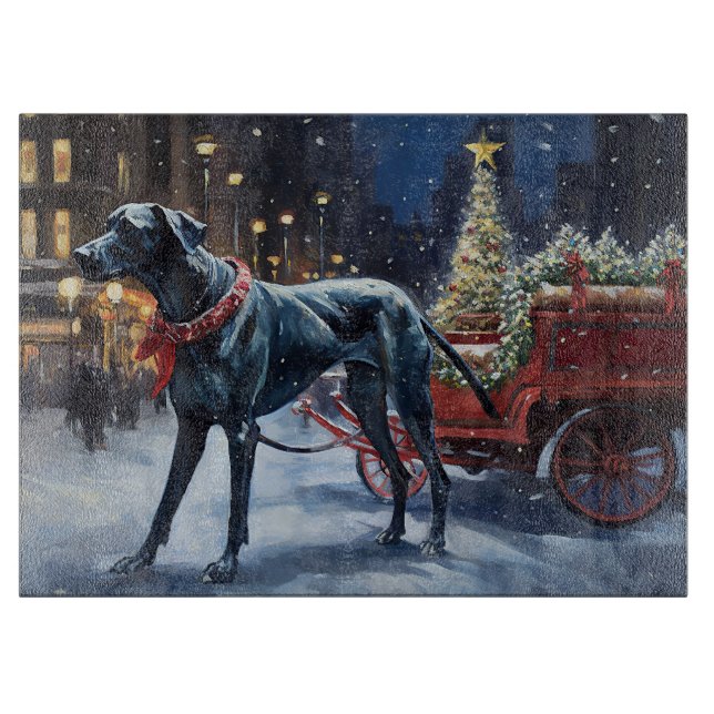 Great Dane Christmas Festive Season  Cutting Board (Front)